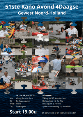 Poster Kano-avondvierdaagse 2025 (met dezelfde info als op de website